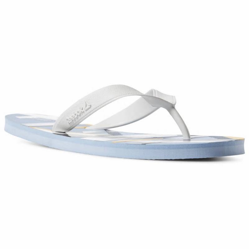 Papuci Reebok Cash Flip Dama Albastri/Aurii/Gri/Albi Romania CM9083HT